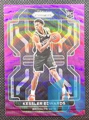 2021-22 Panini Prizm Kessler Edwards #284 Purple Wave Prizm Brooklyn Nets